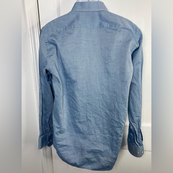 Boss Light Blue Casual Button-Down Shirt - Picture 3 of 5